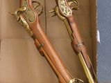 une boîte contenant deux types d'armes à feu différents