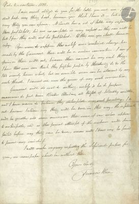 une lettre écrite à l'encre noire sur une feuille de papier