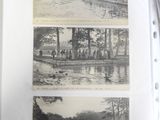 three pictures of people on a boat in the water