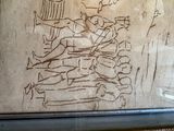 a picture of a drawing on the wall of a building