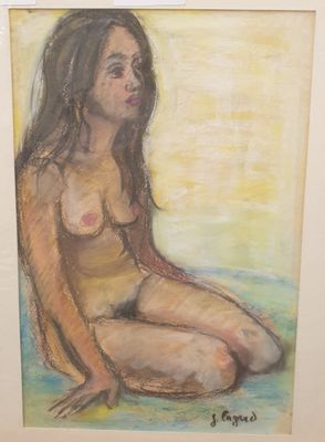 Gérard FAGARD (1938-2021) Nu assie de profil