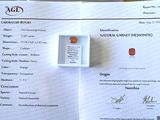 un papier sur lequel figure l'image d'un diamant rouge