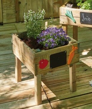 Lot de 2 Carrés potager enfant MARGUERITE, en pin sylvestre …