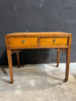 Bureau bois exotique ASIE hauteur 86 cm longueur 99 cm profo…
