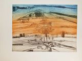 a picture of a drawing of a city in the middle of a picture