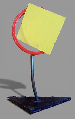 Bernard BRANDI (1947) Composition moderne, fer et fer peint,…