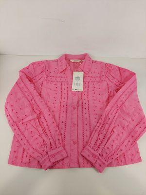 ONLY - Blouse ONLLORETTA - Rose Wild Orchid - Broderie angla…