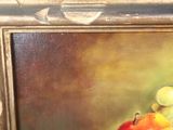 a picture of a painting of fruit on a table