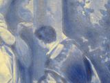 un tableau représentant un homme agenouillé à côté d'une femme
