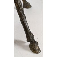 GUERIDON en bronze à patine dorée à têtes de béliers soutena… (photo 4)