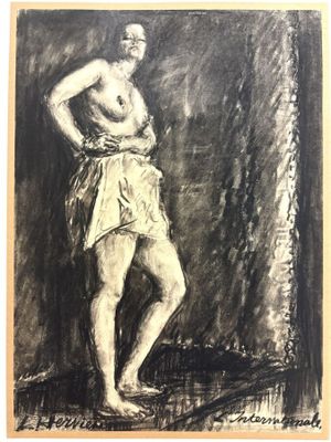 une image représentant un dessin d'un homme en serviette