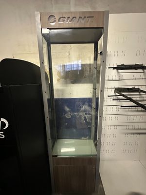 an image of a glass display case in a store