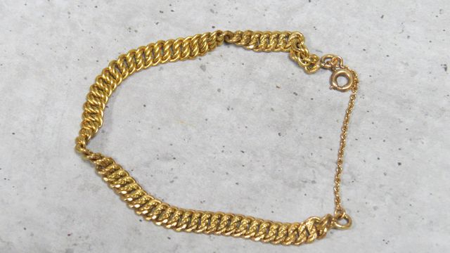 Bracelet maille américaine en or 750‰. En règle. Poids brut : 5,6...