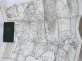 a map of the united states with a bible on it