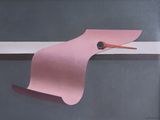 a painting of a bird that is on the wall