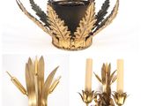 four different images of a candle holder and a candle holder