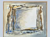an oil painting of a picture of a mirror in a wooden frame