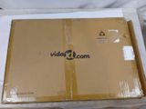 a cardboard box that has a logo on it