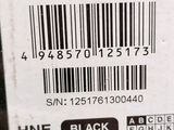 a close up of a barcode with a black and white background