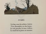 a picture of a poem written in french on a book
