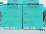 three boxes of the new logitech wireless mouse are on display