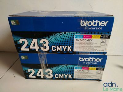 three brother toner cartridges are stacked on top of each other
