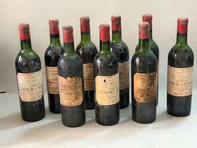 9 bouteilles Château LYNCH BAGES 1972 5ème GCC Pauillac (NLB…