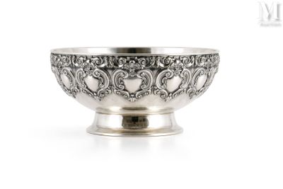 TOPAZIO Importante coupe sur piedouche en argent (925 milliè…