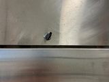 a close up view of a stainless steel oven