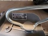 a close up of a metal handle on a machine