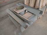 a large metal container sitting on top of a pallet