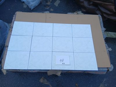 Lot de carrelage mural blanc effet marbré format 20x25 cm, p…
