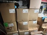 a lot of boxes stacked on top of each other in a garage