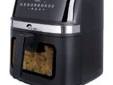 an image of a black air fryer sitting on top of a counter