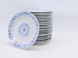 a lot of plates stacked on top of each other