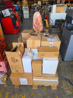 a pile of boxes that are stacked on top of each other