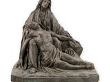 statue of a woman laying on a man ' s back on a marble base