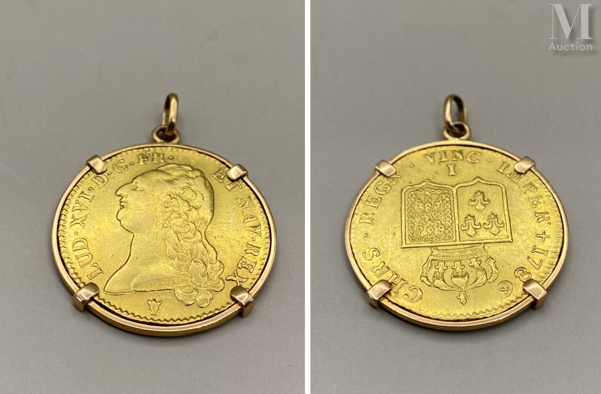 Pendentif Plaqué Or Avec Pierre - Bijou Fantaisie Vintage