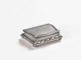 silver plated trinket on white background with white background