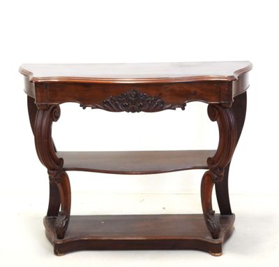 image d'une table en bois avec un plateau en marbre sur fond blanc