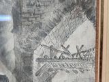 a picture of a drawing of a man in a boat