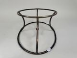 an image of a metal table with a glass top