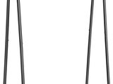 a close up of a rack with clothes on it on a white background