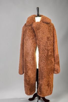 an image of a brown coat on a mannequin mannequin