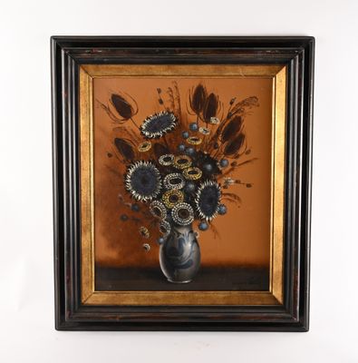 a picture of a painting of flowers in a vase