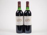 deux bouteilles de vin rouge posées l'une à côté de l'autre sur une surface blanche
