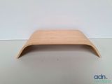 an image of a wooden shelf on a white surface