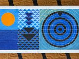 an image of a picture of a picture of a blue and orange painting