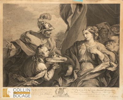 Lot de cinq gravures anciennes