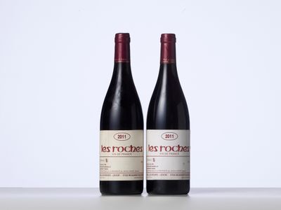deux bouteilles de vin rouge posées l'une à côté de l'autre sur une table